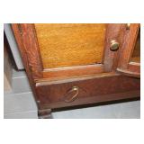 Antique Oak Sideboard with Mirror