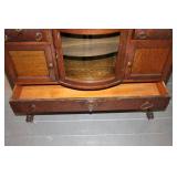 Antique Oak Sideboard with Mirror