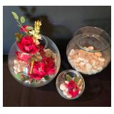 Trio of Pretty Decorative Vases