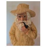 Pair of Craggy Carved Wood Nautical Figures