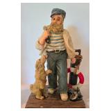 Old Salts Collection Figure + Four Carved Wooden Nautical Figures