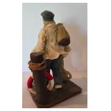 Old Salts Collection Figure + Four Carved Wooden Nautical Figures