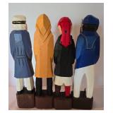 Old Salts Collection Figure + Four Carved Wooden Nautical Figures