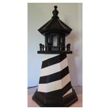 Welcoming Lighted Wooden Lighthouse Decor