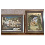 Stunning Set of Framed Foil Art
