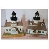 Pair of Matching Lefton Lighthouse Displays