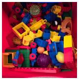 Colorful Toy Chest & Toys Galore