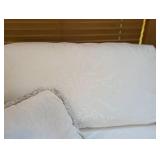 Lovely Textured Cream Upholstered Sofa