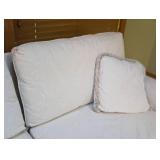 Lovely Textured Cream Upholstered Sofa