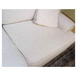 Lovely Textured Cream Upholstered Sofa