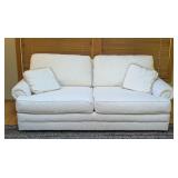 Lovely Textured Cream Upholstered Sofa