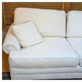 Lovely Textured Cream Upholstered Sofa