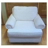 Textured Cream Upholstered Armchair