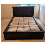 Full Size Black Wood Platform Bed Frame