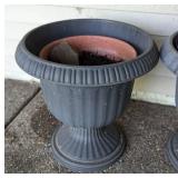 Four Plastic Patio Planters