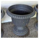 Four Plastic Patio Planters