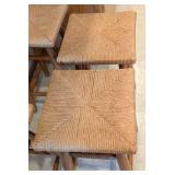 Virginia House Rush Seat Counter Height Stool Set
