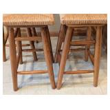 Virginia House Rush Seat Counter Height Stool Set
