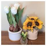 Variety of Faux Floral Arrangements