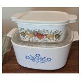 Assorted Baking Dishes including Corning Ware