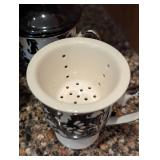 Coffee Pot and Tea Strainer Mugs