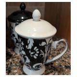 Coffee Pot and Tea Strainer Mugs