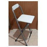 Folding White Barstool