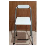 Folding White Barstool