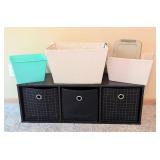 Assorted Storage Containers and Cube