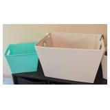 Assorted Storage Containers and Cube