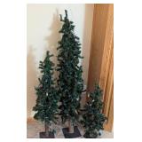 Three Decorative Faux Trees