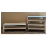 White Wood Shoe Shelves
