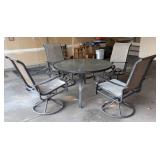 Glass Topped Patio Table Set