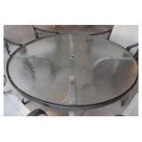 Glass Topped Patio Table Set