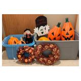 Fall and Halloween Pumpkins and Wreaths