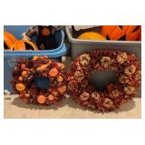 Fall and Halloween Pumpkins and Wreaths