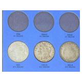 LIBERTY HEAD OR MORGAN TYPE SILVER DOLLAR Collection 1898-1921 | 9 silver dollars