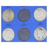 PEACE TYPE SILVER DOLLAR Collection 1921 to 1935 |  17 Silver Dollars