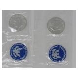 1971 Eisenhower Uncirculated Silver Dollar | 2 sealed uncirculated  40% silver dollar coins