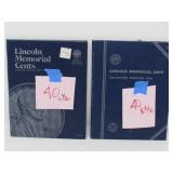 2 Folio bundle: LINCOLN MEMORIAL CENTS Collection starting 1959 | 72 Pennies