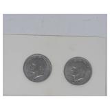 1971 EISENHOWER SILVER DOLLARS, circulated | 2 silver dollars