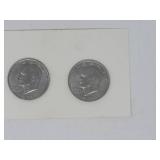 1971 EISENHOWER SILVER DOLLARS, circulated | 2 silver dollars