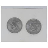 1971 EISENHOWER SILVER DOLLARS, circulated | 2 silver dollars