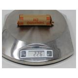 Mystery lot: $10 roll of old  silver Quarters: 226 gr