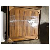 Noble House DellaTeak Finish Rectangle Wood Outdoor Patio Dining Table  Customer Returns See Pictures