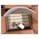 VEIKOUS 8 ft. x 2 ft. x 1.4 ft. Galvanized Raised Garden Bed 9-in-1 Planter Box Outdoor, Pearl White Customer Returns See Pictures