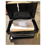 Husky  33 in. W 4-Drawer Mechanics Tool Utility Cart in Gloss Black Customer Returns See Pictures