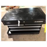Husky  33 in. W 4-Drawer Mechanics Tool Utility Cart in Gloss Black Customer Returns See Pictures
