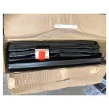 Suncast Elements Plastic Outdoor Coffee Table with Storage- Java  Customer Returns See Pictures
