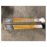 Lot of Husky 51 in. L Wood Handle 4-Tine Cultivator   Customer Returns See Pictures